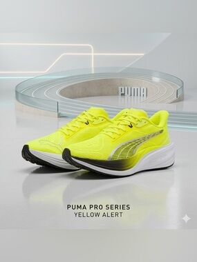 PUMA Darter Pro Running Sneaker Shoes - 310152_13 - Yellow Alert - Men’s 9
